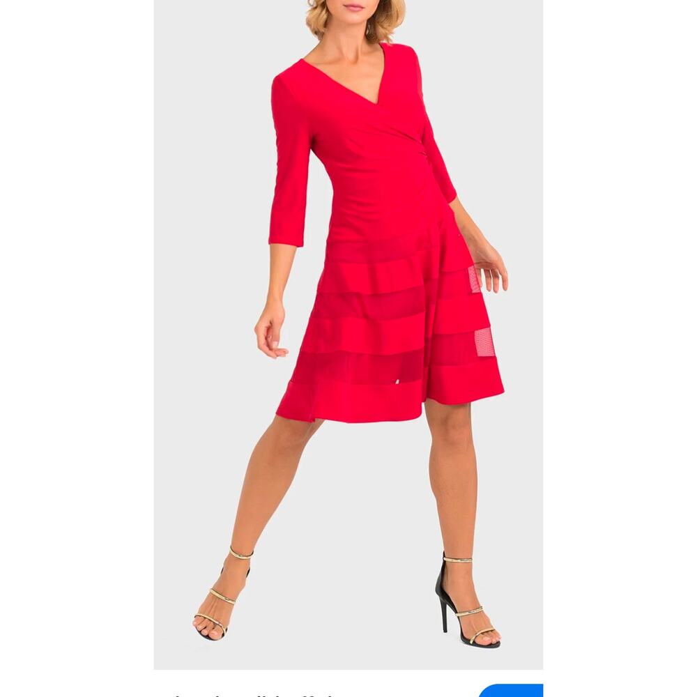 Joseph Ribkoff Style: 193293 lipstick red party dress sz 4 $398